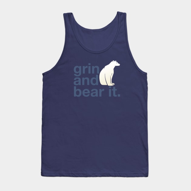 Grin and Bear It. Polar Bear Tank Top by erock